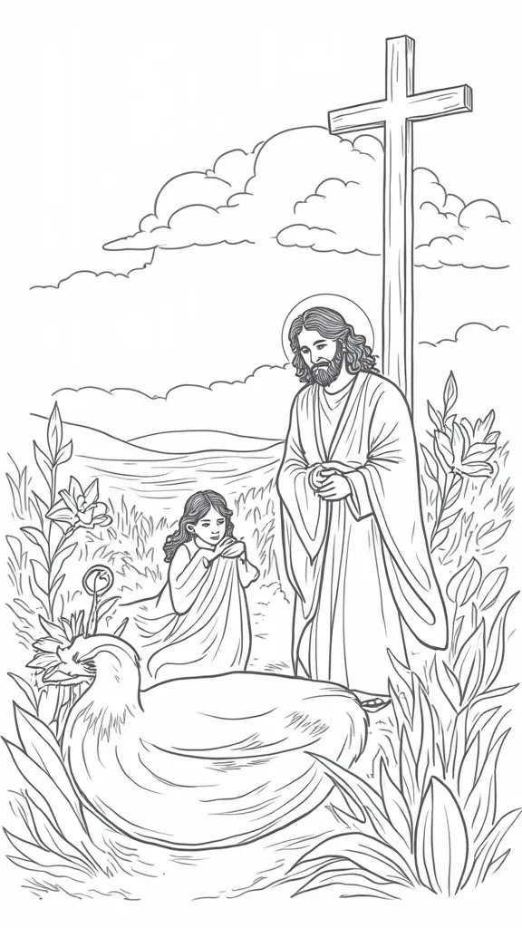 free religious easter coloring pages